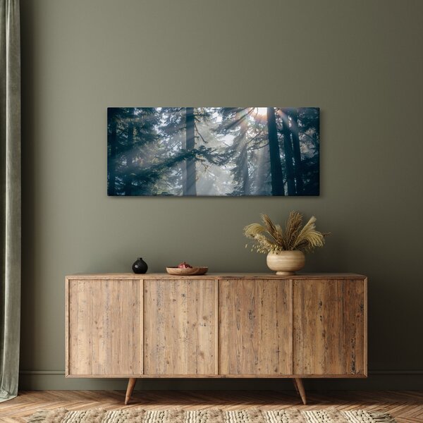 Slika drveća sa sunčevim zracima (120x50 cm)