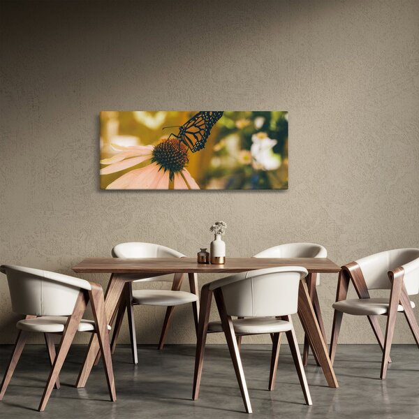 Slika leptira na cvijetu (120x50 cm)