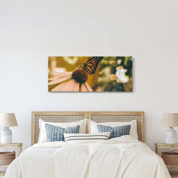Slika leptira na cvijetu (120x50 cm)