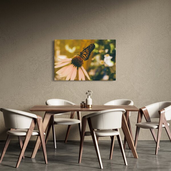 Slika leptira na cvijetu (90x60 cm)