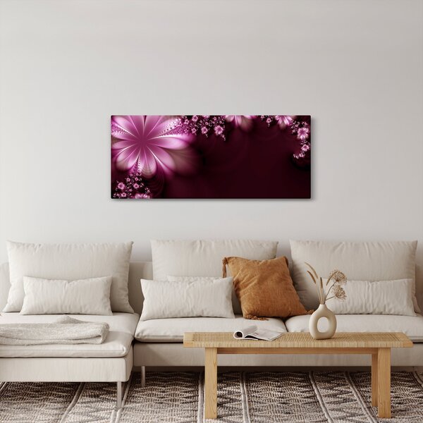 Slika apstrakcije - cvijeće (120x50 cm)