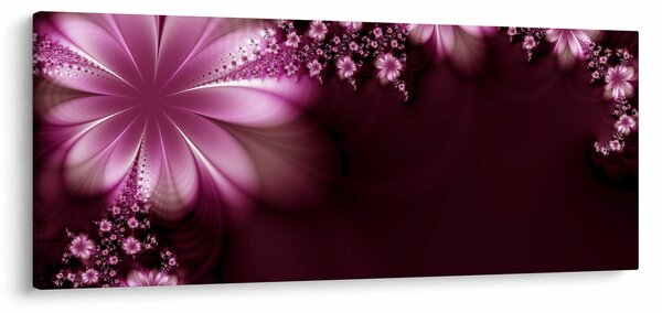 Slika apstrakcije - cvijeće (120x50 cm)