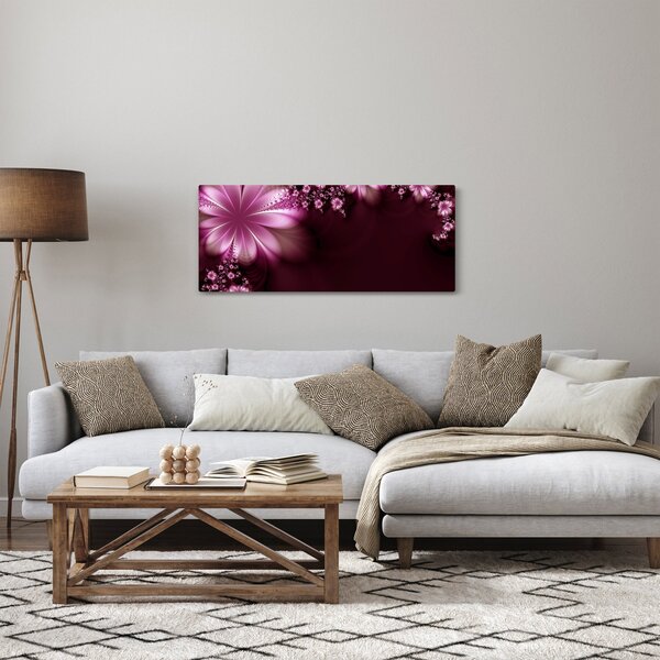 Slika apstrakcije - cvijeće (120x50 cm)