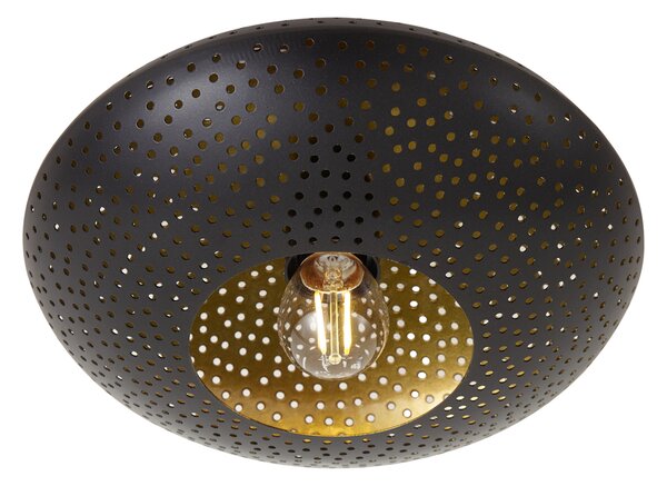 Orijentalna stropna svjetiljka crna sa zlatom 25 cm - Radiance