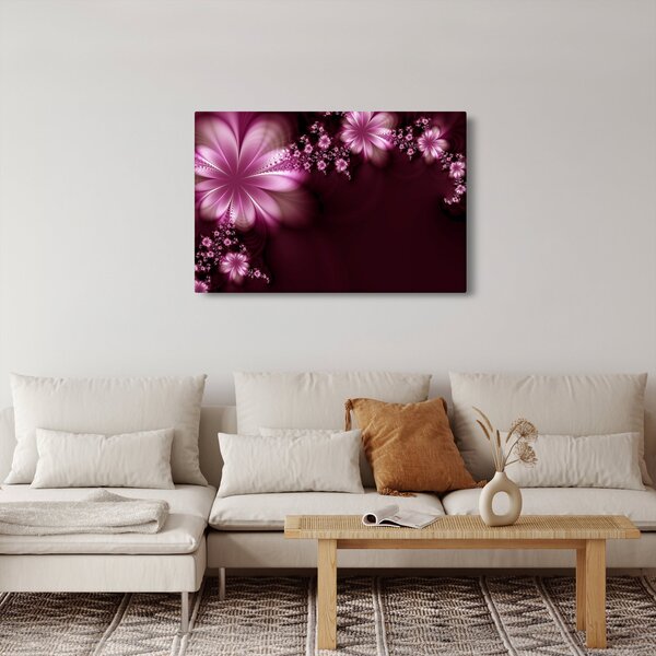 Slika apstrakcije - cvijeće (90x60 cm)