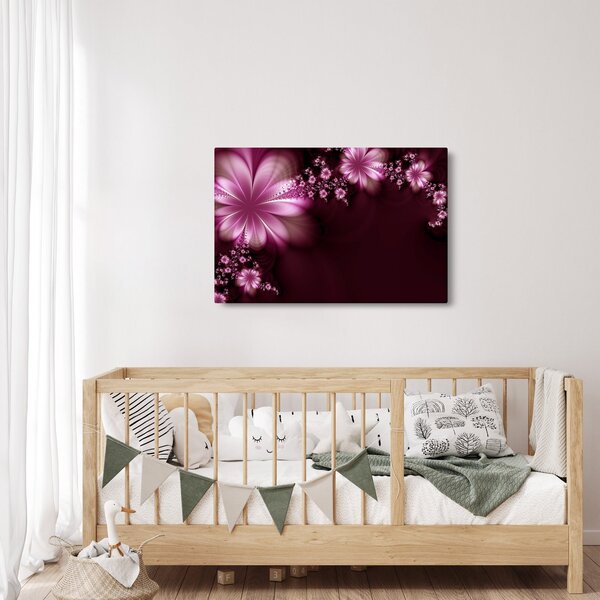 Slika apstrakcije - cvijeće (90x60 cm)