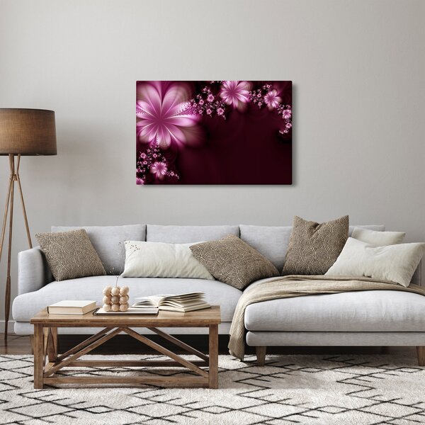 Slika apstrakcije - cvijeće (90x60 cm)