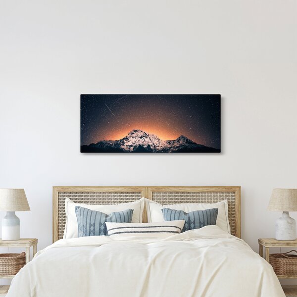 Slika zvjezdanog neba s planinama (120x50 cm)