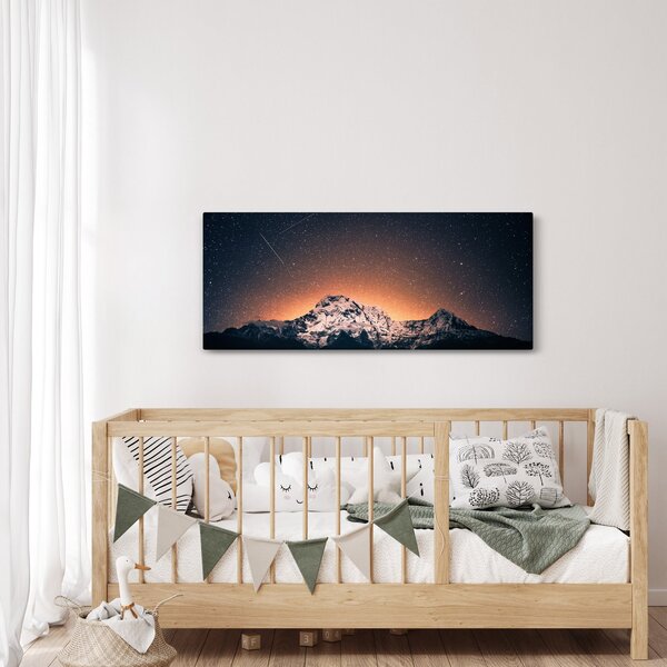 Slika zvjezdanog neba s planinama (120x50 cm)