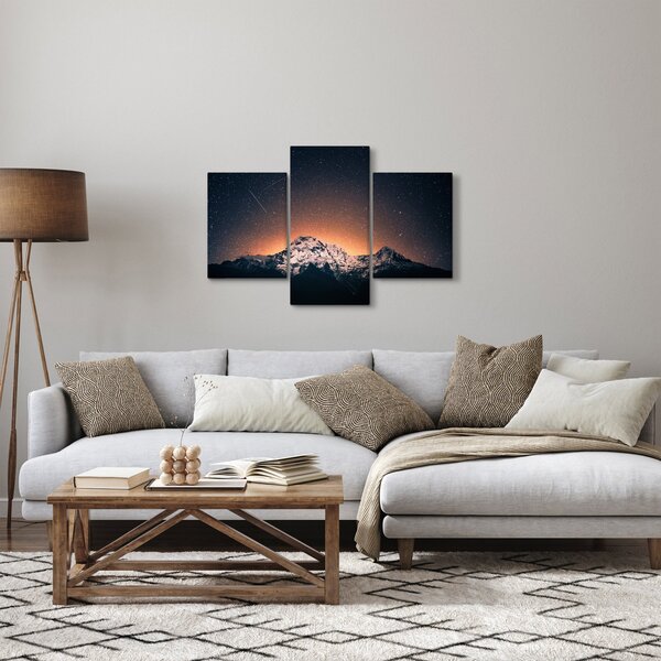 Slika zvjezdanog neba s planinama (90x60 cm)