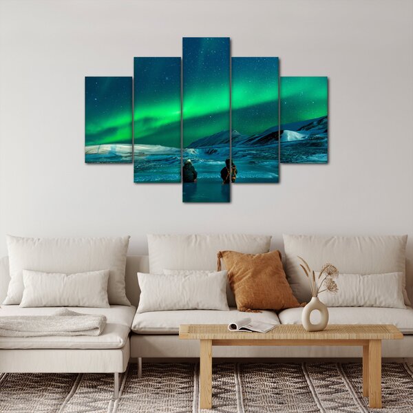 Slika ljudi pri polarnoj svijetolosti (150x105 cm)