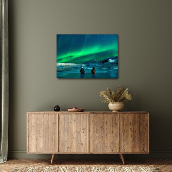 Slika ljudi pri polarnoj svijetolosti (70x50 cm)