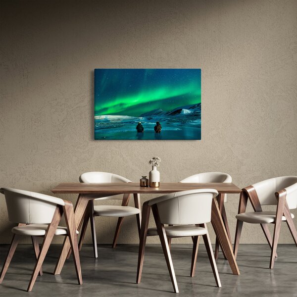 Slika ljudi pri polarnoj svijetolosti (90x60 cm)