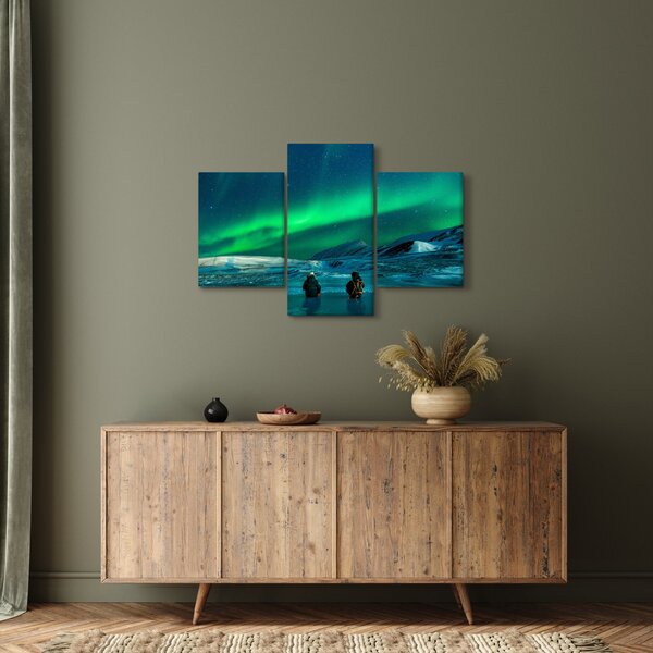 Slika ljudi pri polarnoj svijetolosti (90x60 cm)
