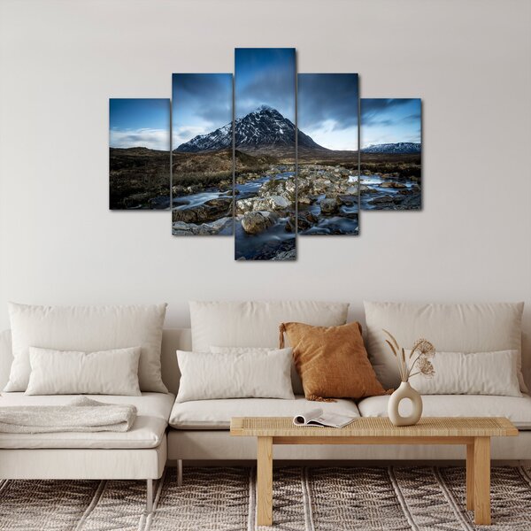 Slika planine i rijeke (150x105 cm)