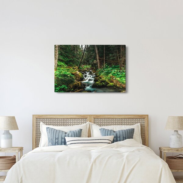 Slika potoka u šumi (90x60 cm)
