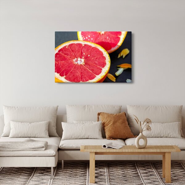 Slika narezanih grejpova (90x60 cm)