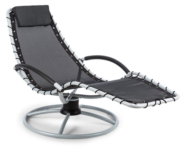 Blumfeldt The Chiller, ležaljka-ljuljačka, 77 x 85 x 173 cm, 360 Comfort, Comfortmesh, crna
