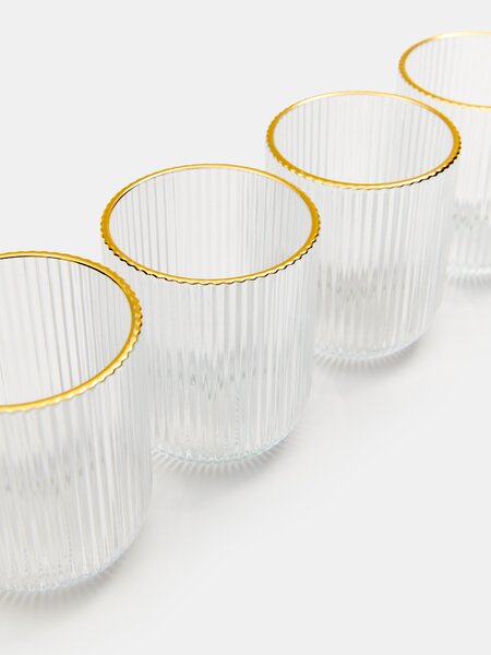 Sinsay - Set rebrastih čaša sa zlatnim obrubom 4 pack