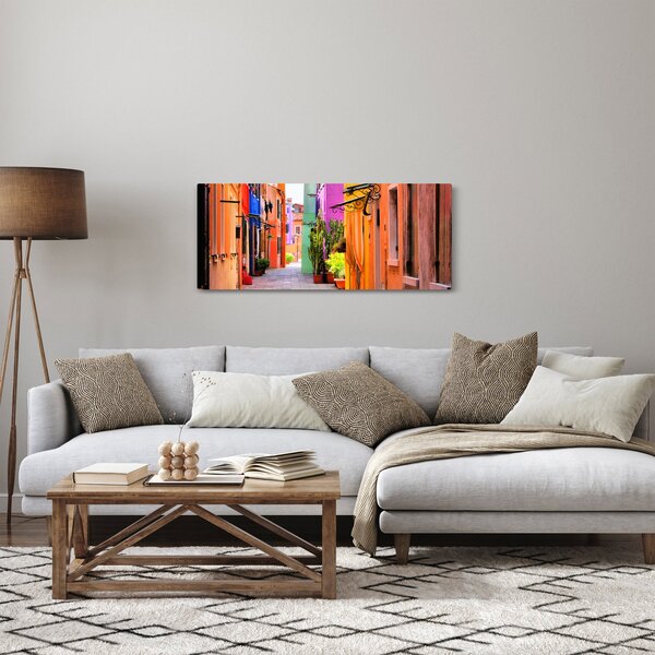 Slika šarene talijanske uličice (120x50 cm)