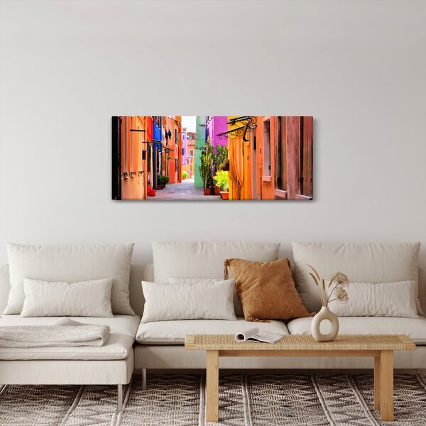Slika šarene talijanske uličice (120x50 cm)