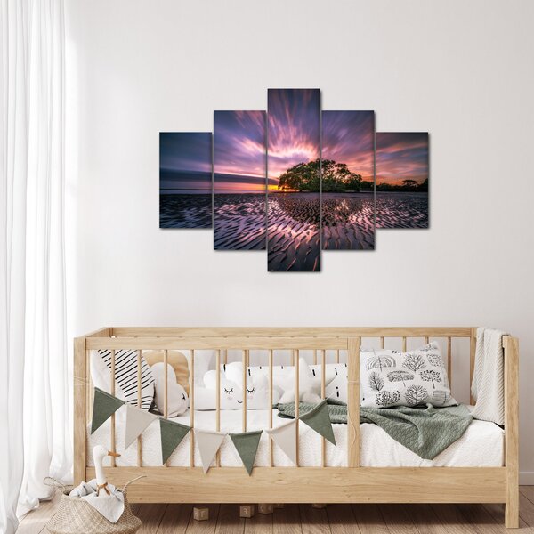 Slika plaže pri zalasku sunca (150x105 cm)