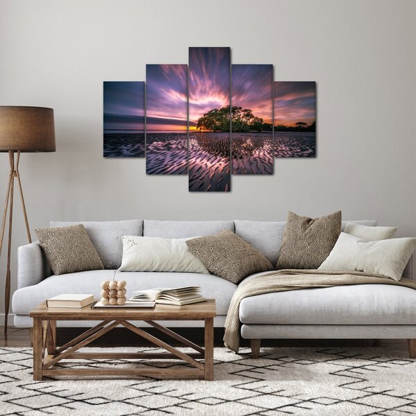Slika plaže pri zalasku sunca (150x105 cm)