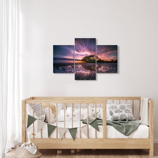 Slika plaže pri zalasku sunca (90x60 cm)