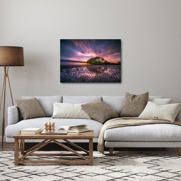 Slika plaže pri zalasku sunca (70x50 cm)