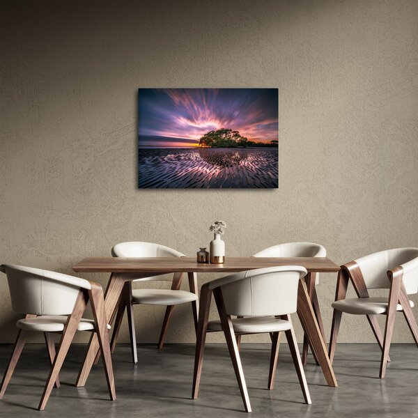 Slika plaže pri zalasku sunca (70x50 cm)