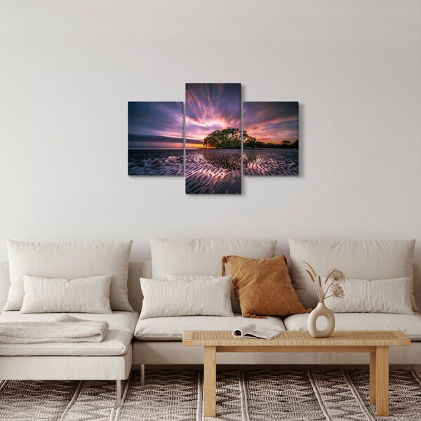 Slika plaže pri zalasku sunca (90x60 cm)