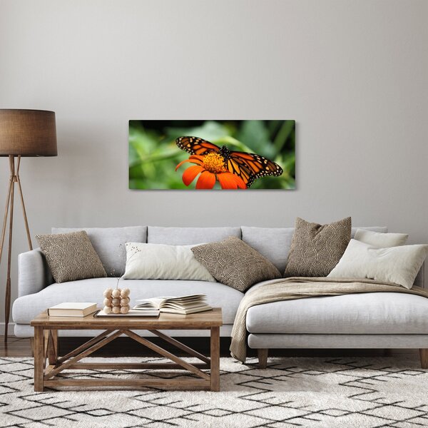Slika leptira na cvijetu (120x50 cm)