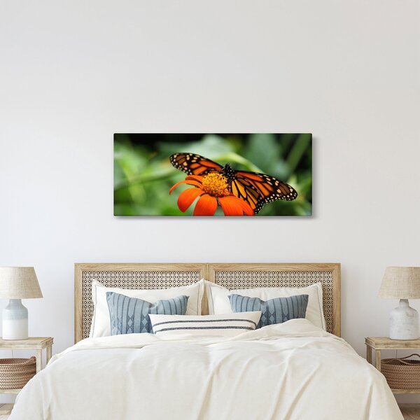 Slika leptira na cvijetu (120x50 cm)