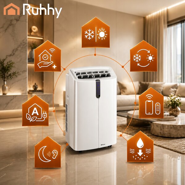 4u1 3.5kw prijenosni klima uređaj wifi grijanje i odvlaživanje 12000btu - 2612652