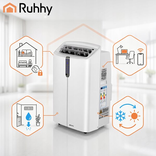 4u1 3.5kw prijenosni klima uređaj wifi grijanje i odvlaživanje 12000btu - 2612652