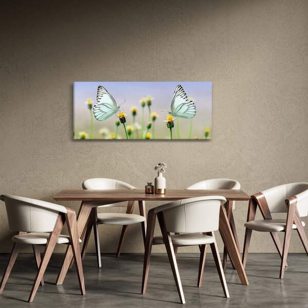 Slika leptira na cvijetu (120x50 cm)