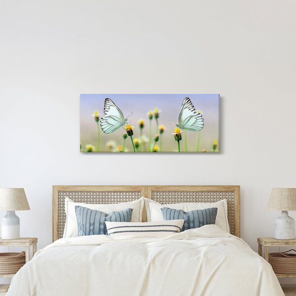 Slika leptira na cvijetu (120x50 cm)