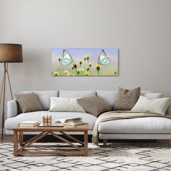 Slika leptira na cvijetu (120x50 cm)