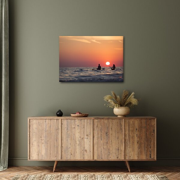 Slika kanuista pri zalasku sunca (70x50 cm)