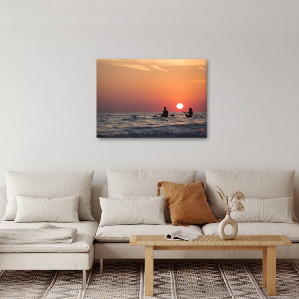 Slika kanuista pri zalasku sunca (70x50 cm)