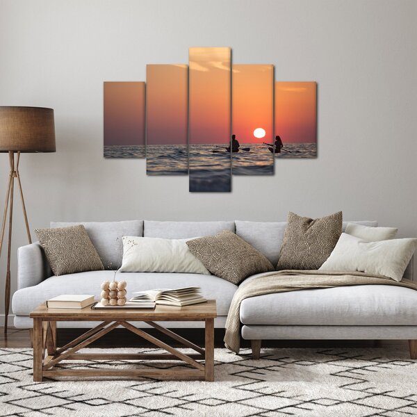 Slika kanuista pri zalasku sunca (150x105 cm)