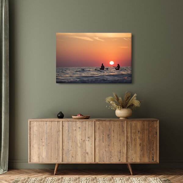 Slika kanuista pri zalasku sunca (90x60 cm)