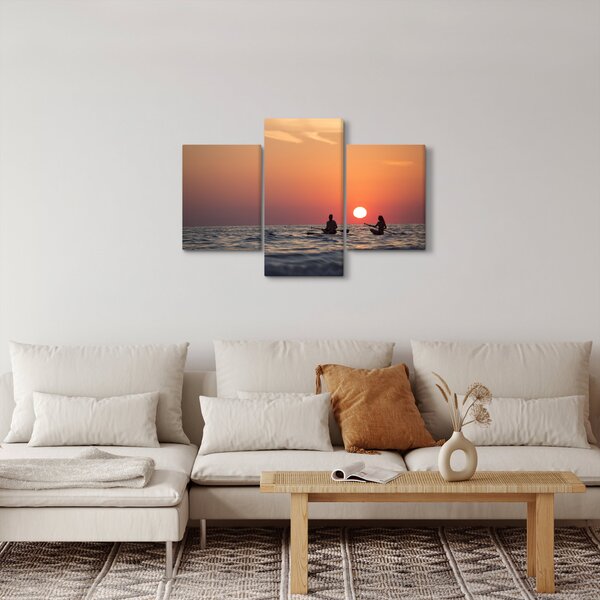 Slika kanuista pri zalasku sunca (90x60 cm)