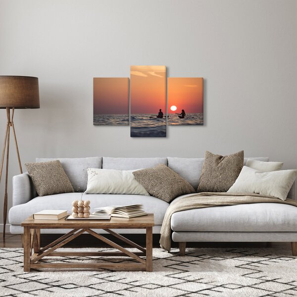 Slika kanuista pri zalasku sunca (90x60 cm)