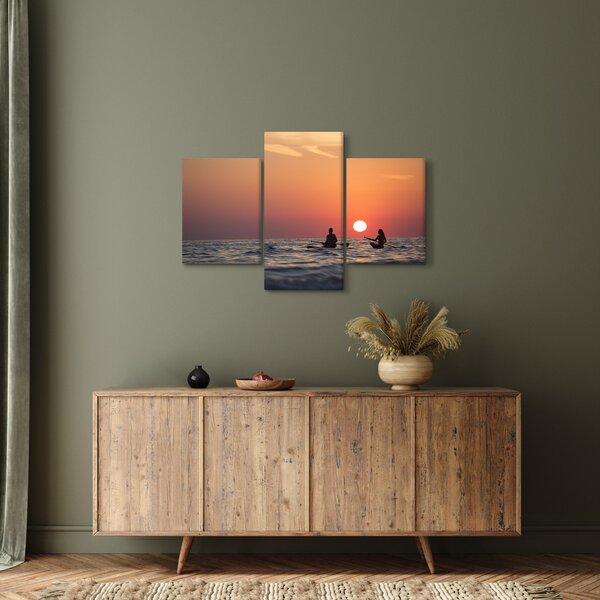 Slika kanuista pri zalasku sunca (90x60 cm)