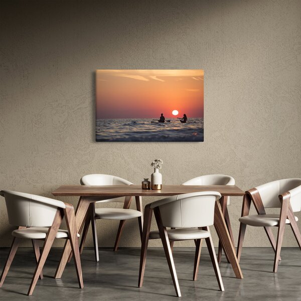 Slika kanuista pri zalasku sunca (90x60 cm)