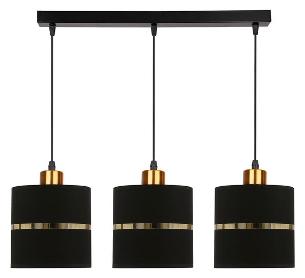 Black Friday - Crna viseća svjetiljka s tekstilnim sjenilom ø 15 cm Assam – Candellux Lighting
