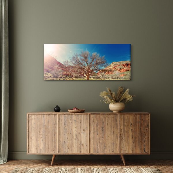 Slika stabla u pustinji (120x50 cm)
