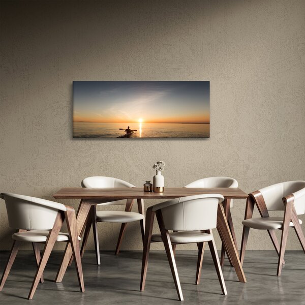 Slika kanuista pri zalasku sunca (120x50 cm)
