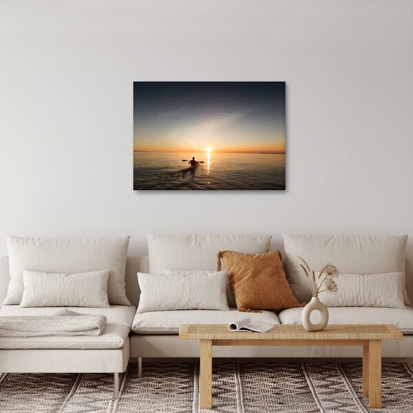 Slika kanuista pri zalasku sunca (70x50 cm)